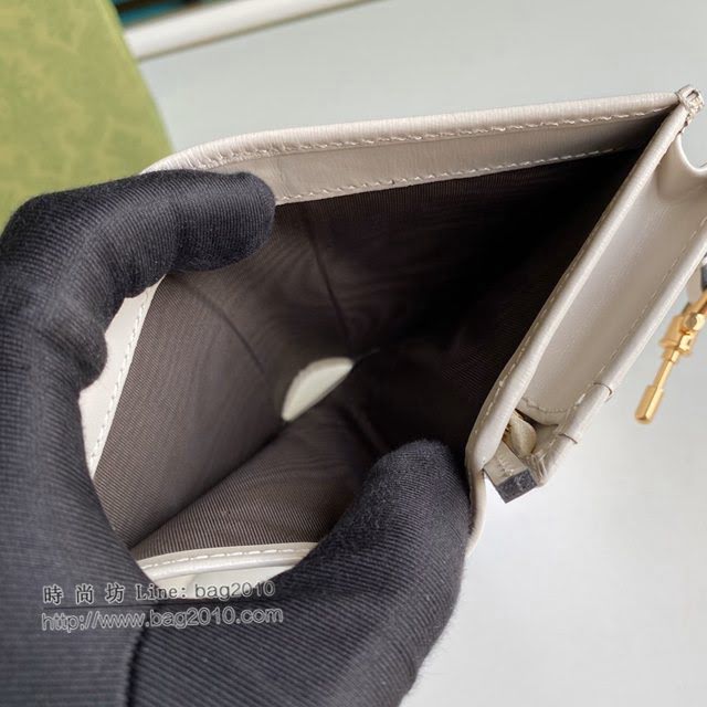 Gucci原厂皮包包 古驰女士三折短夹钱包 Gucci马衔扣零钱包 645536  gdj1500